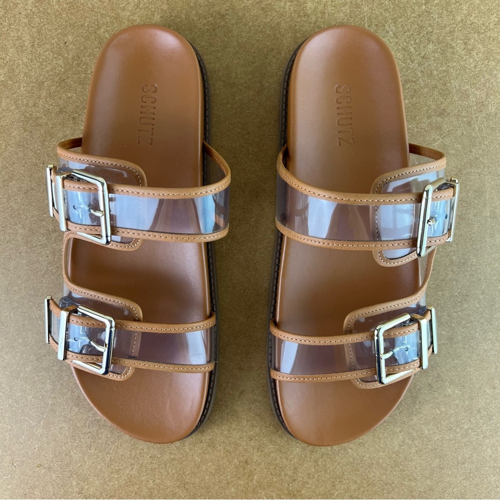 NEW SCHUTZ BROWN SANDALS - Picture 11 of 12